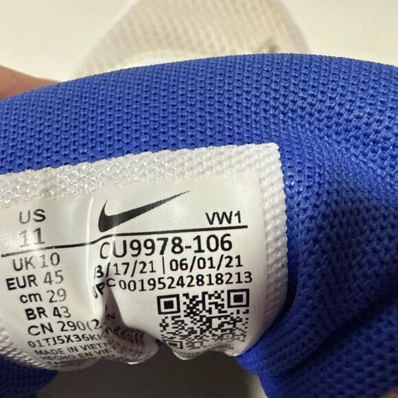 Nike Air Max 90 Spikeless Golf Shoes White Blue And Black Size 11 - Picture 16 of 16